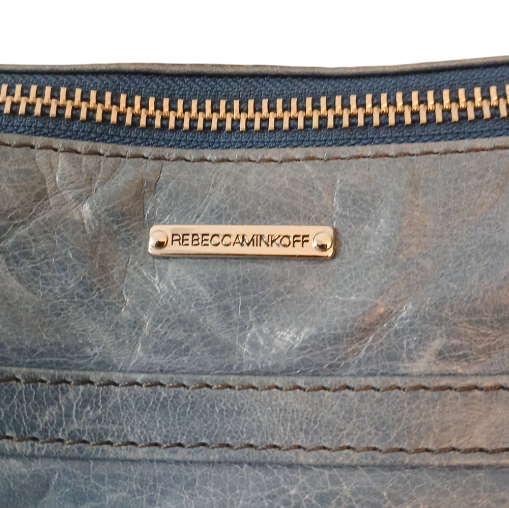 Rebecca Minkoff Blue Leather Mini Mac Crossbody Bag - Picture 5 of 14